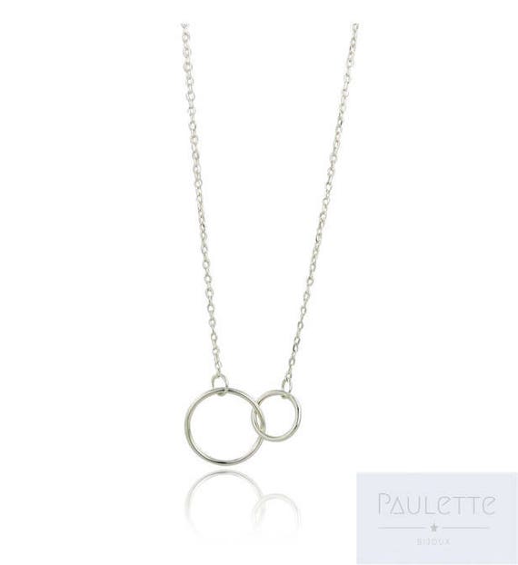 collier deux rond entrelacé