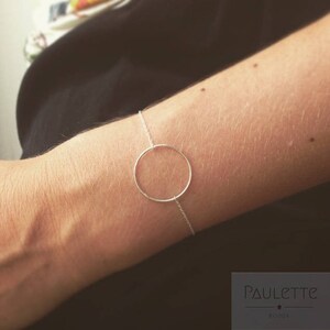 Round bracelet - circle - thin ring in 925 Silver or Gold plated.