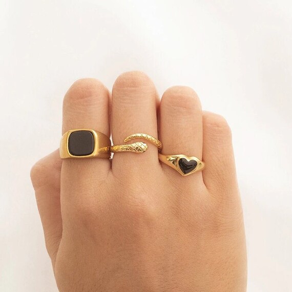 Gold plated snake ring sale