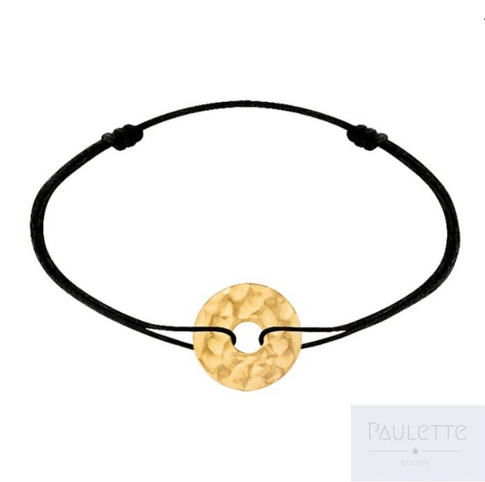 Impression large cord bracelet - yellow gold - dinh van | dinh van
