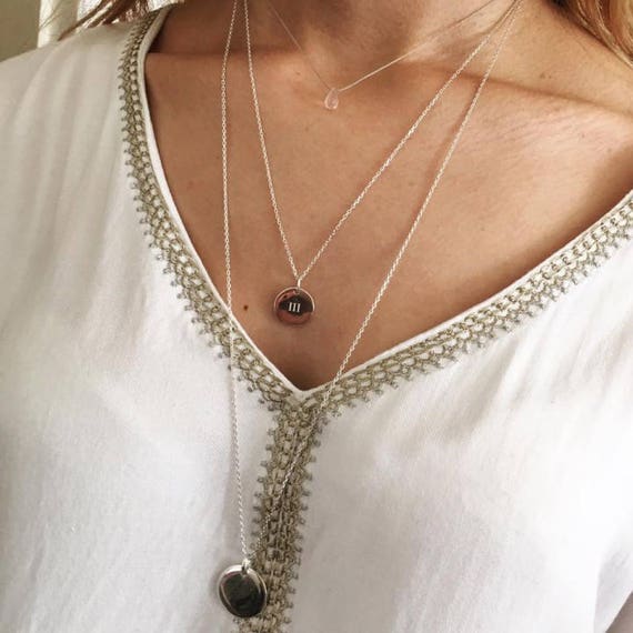 Gold and silver long necklace clearance