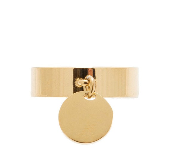 Bague médaille plate sales