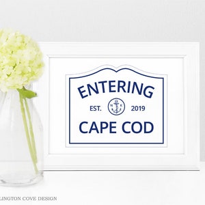 Cape Cod Tischschilder • Cape MA Städte & Dörfer Straßenschilder • Digitale Hochzeit Tischnummern Karten • Strandhochzeit • Anker Monogramm