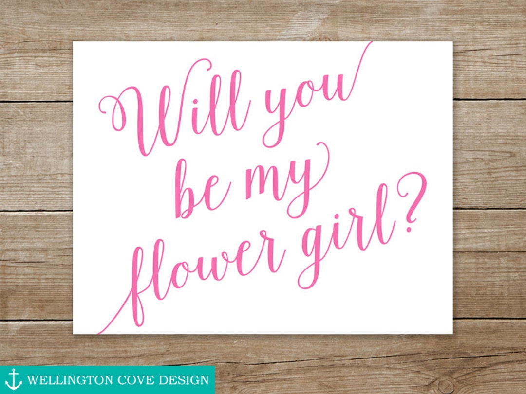 Printable Will You Be My Flower Girl Card • Instant Download • DIY File ...