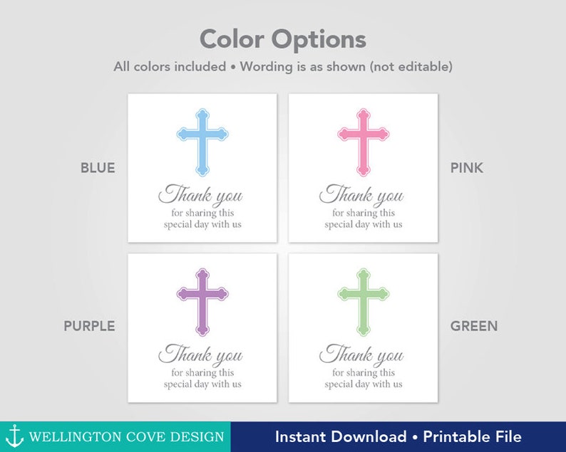 printable baptism favor tags christening favor stickers etsy