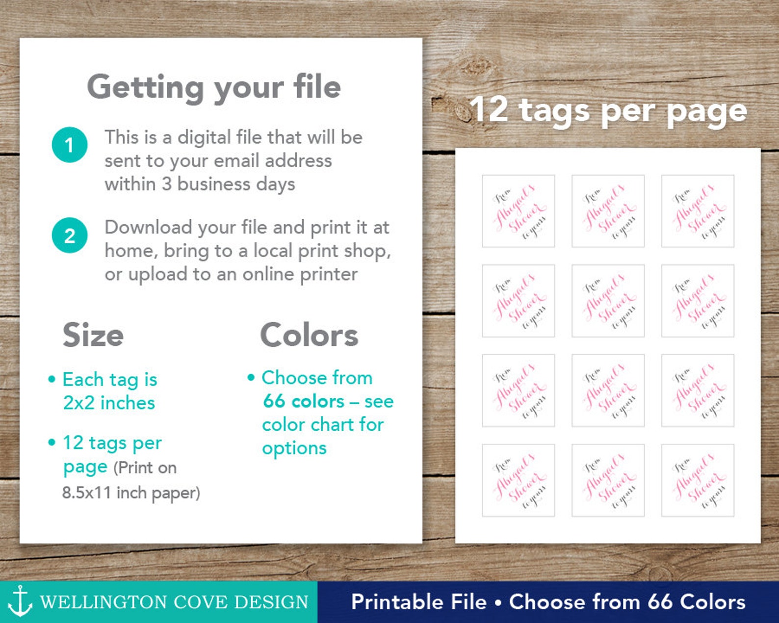 Printable Favor Tags Bridal Shower Favor Tags Baby Shower | Etsy