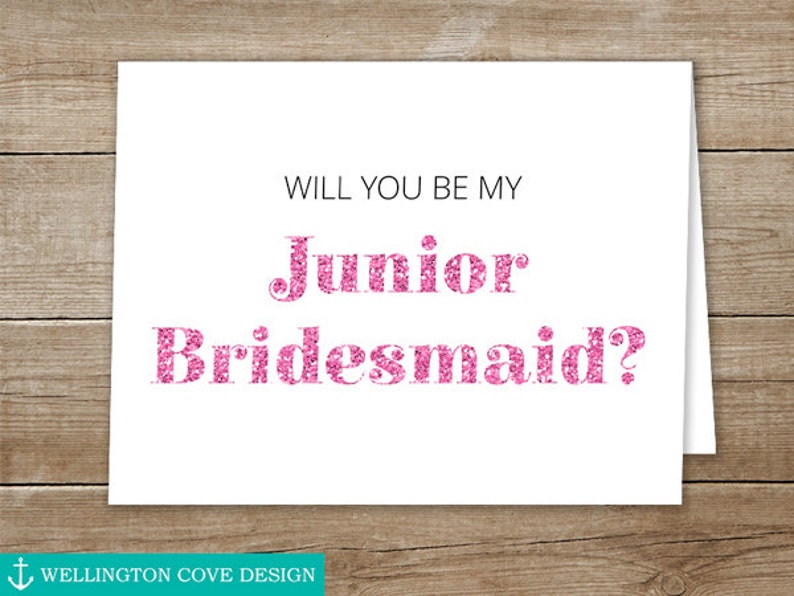 Will You Be My Junior Bridesmaid Printable Card How to Ask Your Bridesmaids Jr. Bridesmaid