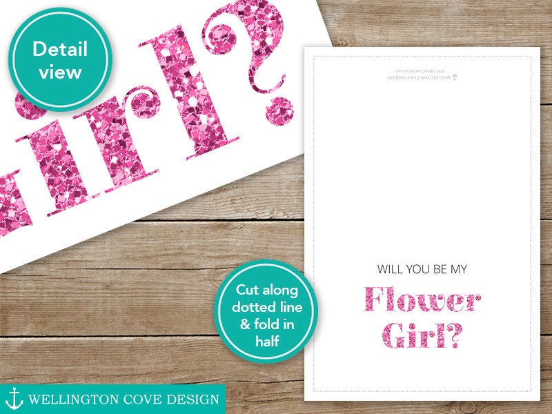 Will You Be My Flower Girl Printable Card How to Ask Your - Etsy