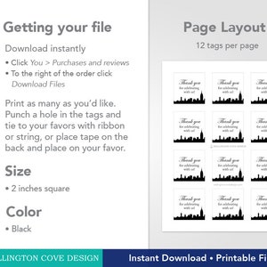 Printable NYC Favor Tags • New York City Theme • DIY Editable Template ...