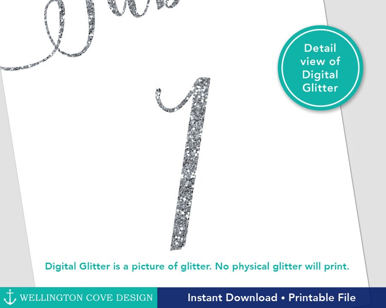 printable silver glitter table numbers 1 40 calligraphy etsy