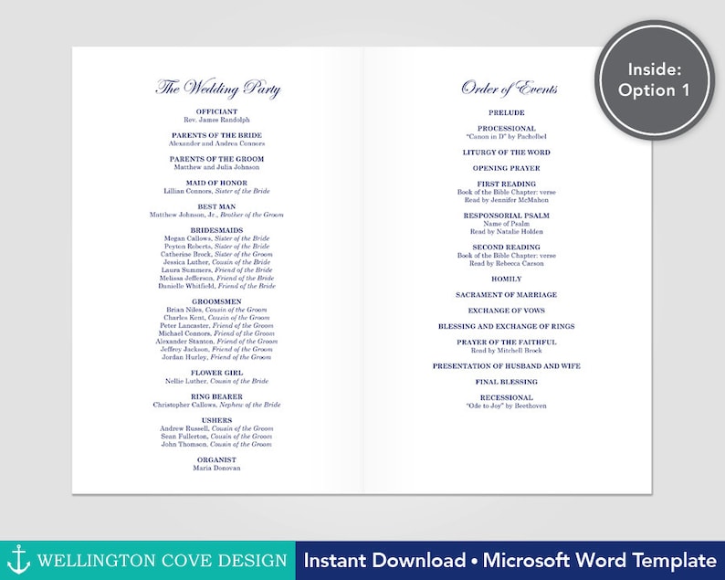 wedding programs templates for mac