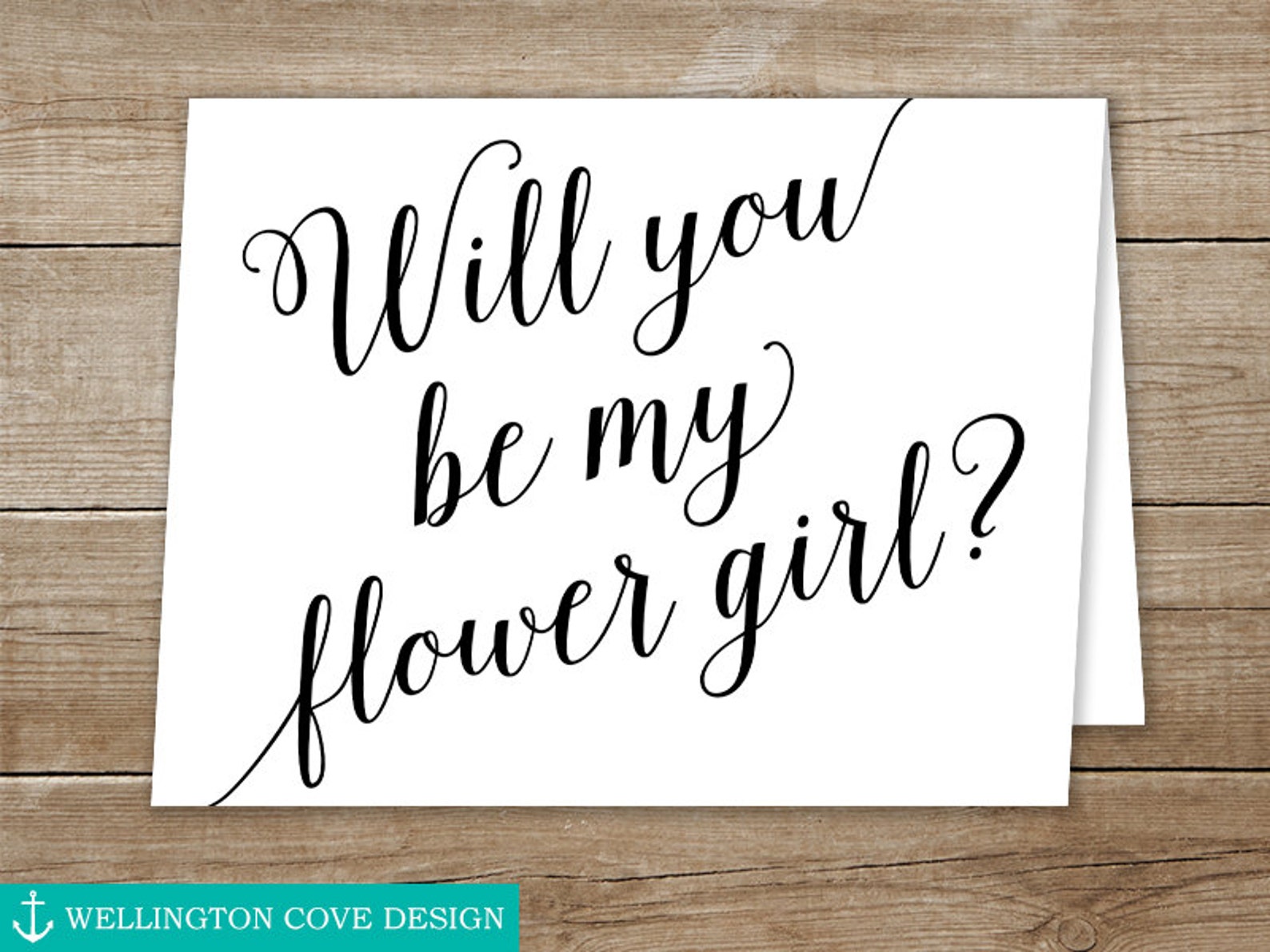 Printable Will You Be My Flower Girl Card Instant Download DIY File ...