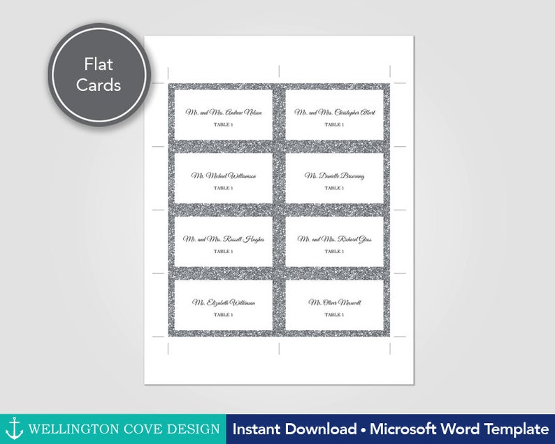 Microsoft Word Place Card Template