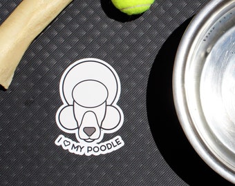 Poodle Sticker - Waterproof Cute - Dog Decal - Pet Sticker - Car Decal - Laptop Sticker - Dog Gift - Water Bottle Decal