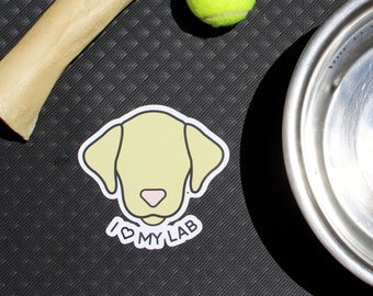 Labrador Sticker - Chocolate Lab - Yellow Lab - Waterproof Cute - Dog Decal - Pet Sticker - Car Decal - Laptop Sticker - Dog Gift