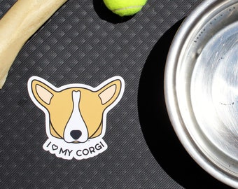 Corgi Sticker - Waterproof Cute - Dog Decal - Pet Sticker - Car Decal - Laptop Sticker - Dog Gift - Water Bottle Decal