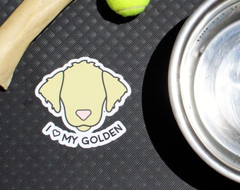 Golden Retriever Sticker - Waterproof Cute - Dog Decal - Pet Sticker - Car Decal - Laptop Sticker - Water Bottle Decal - Dog Gift