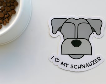 Schnauzer Sticker - Waterproof Cute Dog Decal - Pet Sticker - Car Decal - Laptop Sticker - Dog Gift - Water Bottle Decal