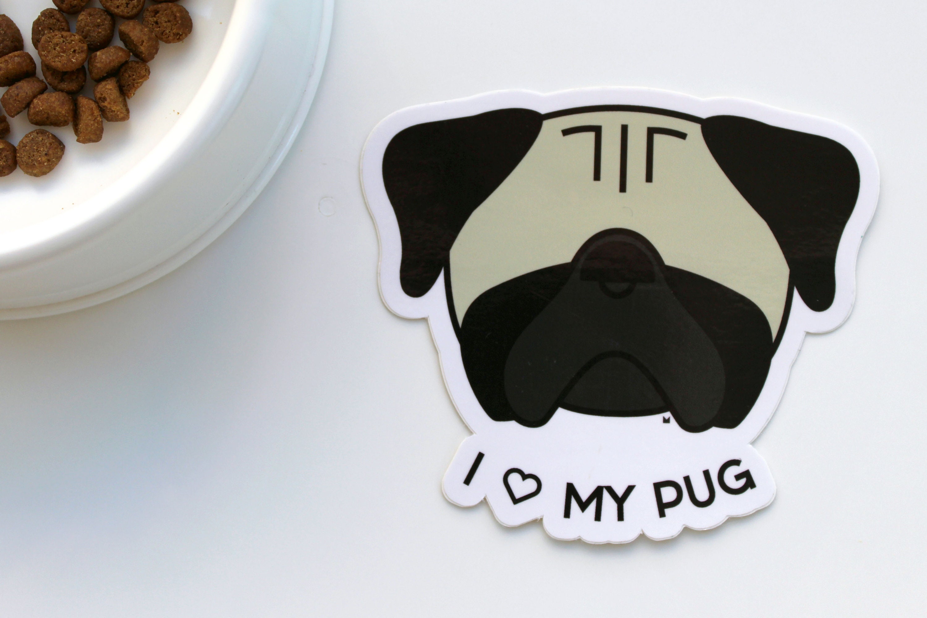 Pug Sticker - Waterproof Cute - Dog Decal - Pet Sticker - Car Decal ...