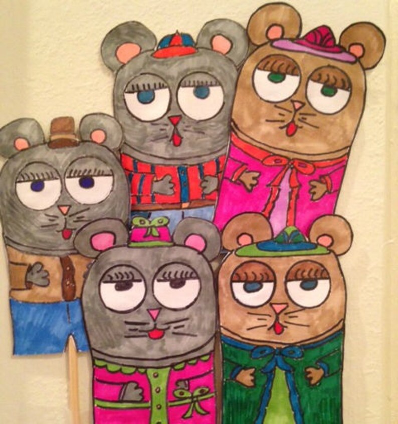 Moving Day FREE puppet character templates included Etsy