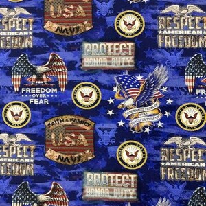US Navy Patriotic 43/44 11.88 per yard