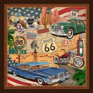 Route 66 Car Panel 36 x45