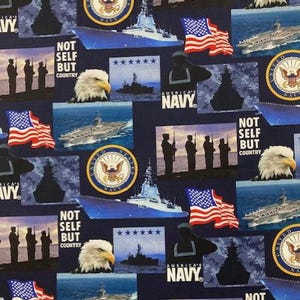 US Navy Patriotic 43/44 11.88 per yard