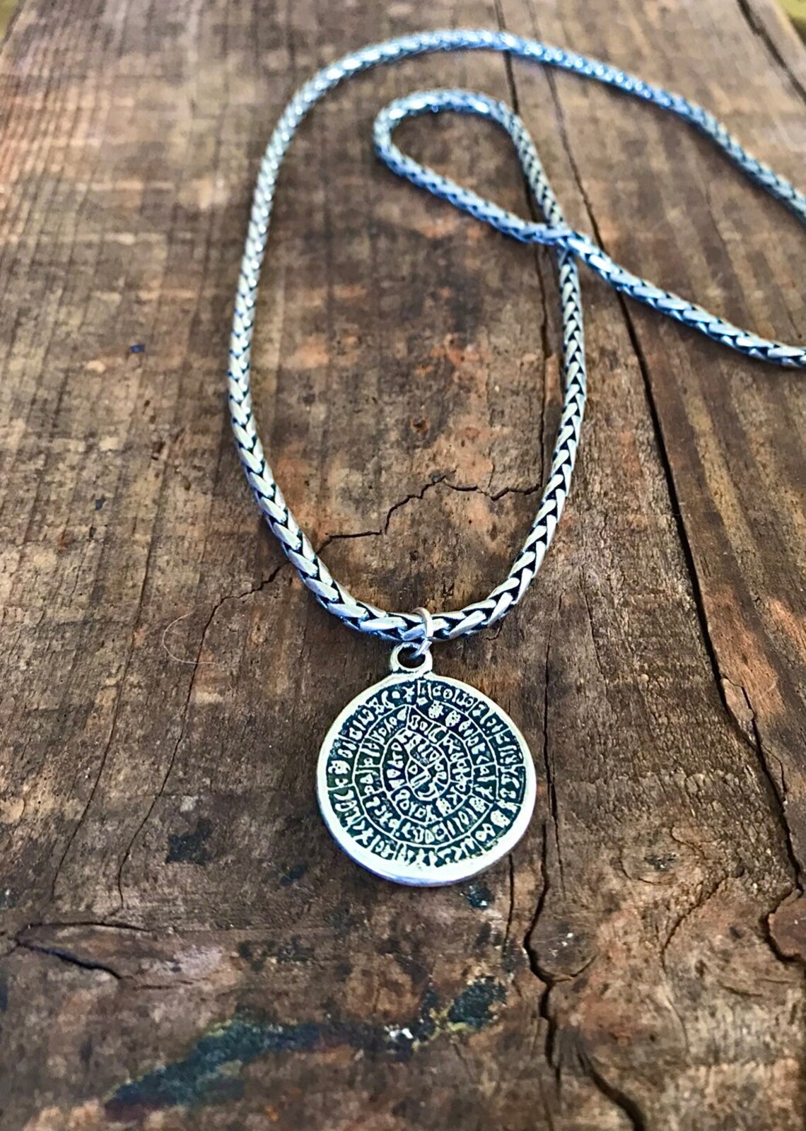 Silver coin necklace mens Clearance