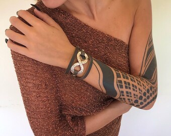 Infinity Bracelet, Wrap Bracelet, Leather Bracelet for Women, Bohemian Bracelet, Bohemian Jewelry, Boho Cuff Bracelet, Wrap Leather Bracelet