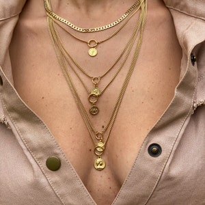 Gold multi chain necklace ,gold layered necklace, coin necklace, gold chain, gold necklace, boho necklace, dangle necklace, festive necklace