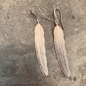 Feather Earrings, Gold Boho Earrings, Nature Earrings, Large Dangle Earrings, Boho Jewelry, Lightweight Earrings, Statement Earrings Women