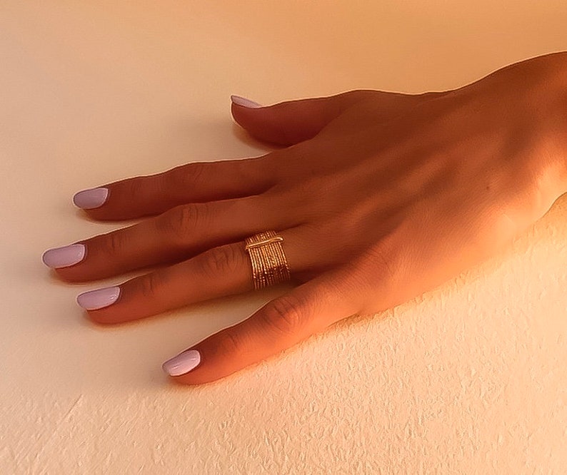 Thin Gold Rings Gold Hammered Rings Boho Jewelry Gold Stacking Ring Gold Filled Stackable Rings Unique Gold Ring Set Gold Ring Women