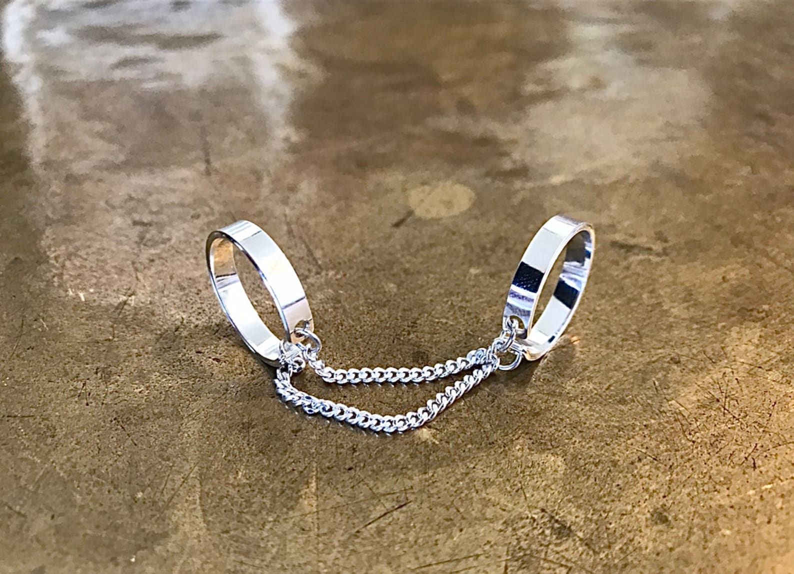 Ring With Chain Adjustable Silver Ring Slave Ring Ring for Etsy