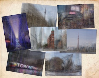 Toronto Landmarks Postcard Set, Pack of 7 Toronto Art Postcards