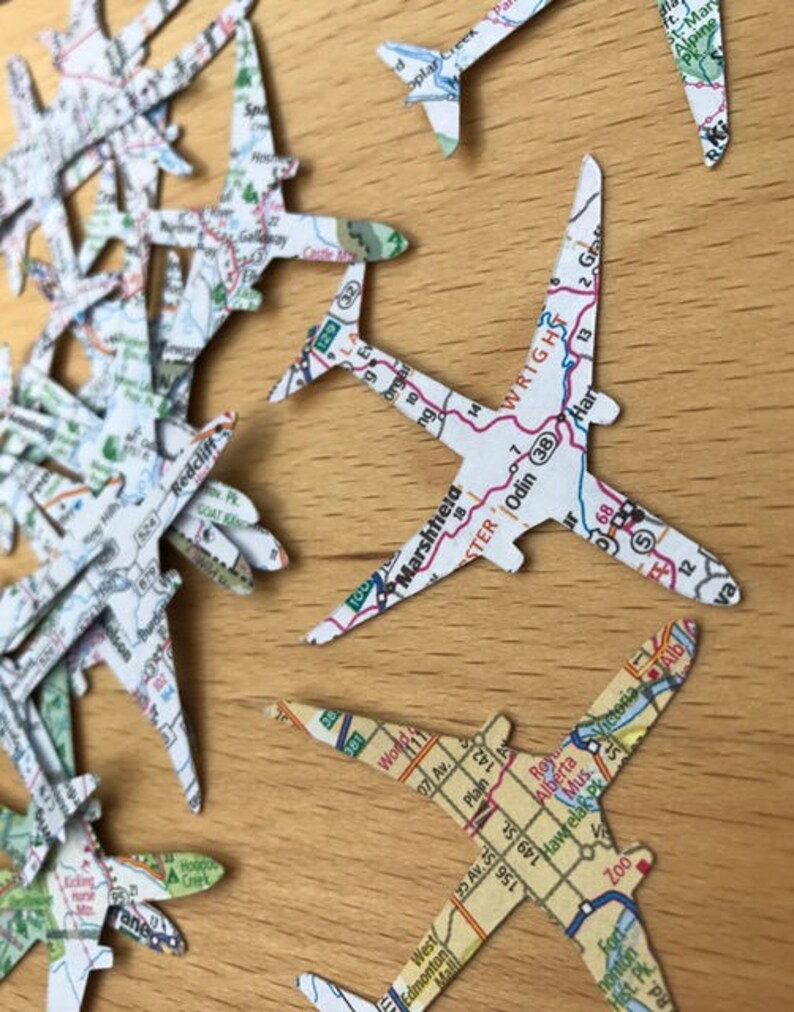 Airplane Confetti, 50 Pieces, 2-inch, Travel Theme Decoration image 1