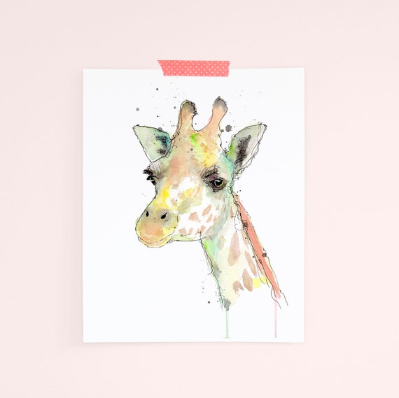 nursery giraffe art