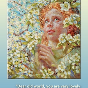 Cinq belles cartes de voeux Anne, la maison aux pignons verts représentant des peintures impressionnistes et des citations mémorables d'Anne Shirley pour les fans d'Anne de tous âges.