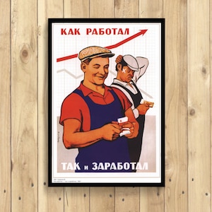 Vintage Sowjetunion Wandkunst - Kommunistisches Probestück für Wohnkultur Ideales Einweihungsgeschenk