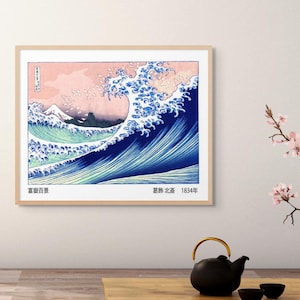 The Great Wave Mount Fuji Poster Reproduktion Katsushika Hokusai Kunst japanisch Ukiyo-e Wanddekor