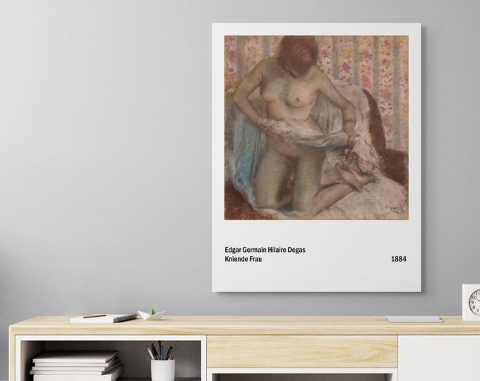 Wall Art Edgar Degas Print - Woman After The Bath - Degas Art Reproduction Wall Art