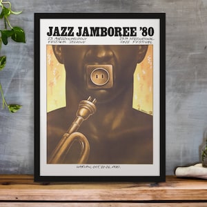 Jazz Poster Jazz Festival Print - Home Decorating Jazz Poster Music Jazz Print Jazz Jamboree in Warsaw 1980 - - Living Room Prints Wall Art