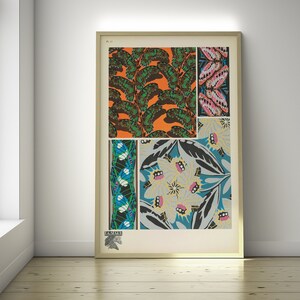 Póster con diseño de alas de mariposa antiguas, arte botánico vintage para pared, gran idea para regalo.