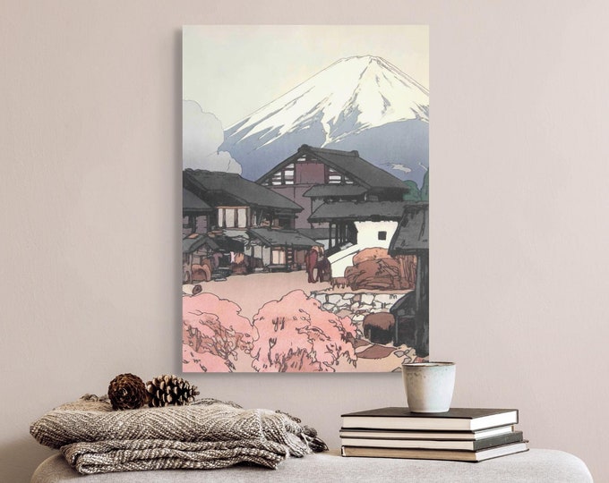 Fuji from Funatsu 1928 Yoshida Hiroshi - Shin Hanga Artwork Ukiyo-e  Vintage Japanese Woodblock Prints Asian Wall Art Mount Fuji