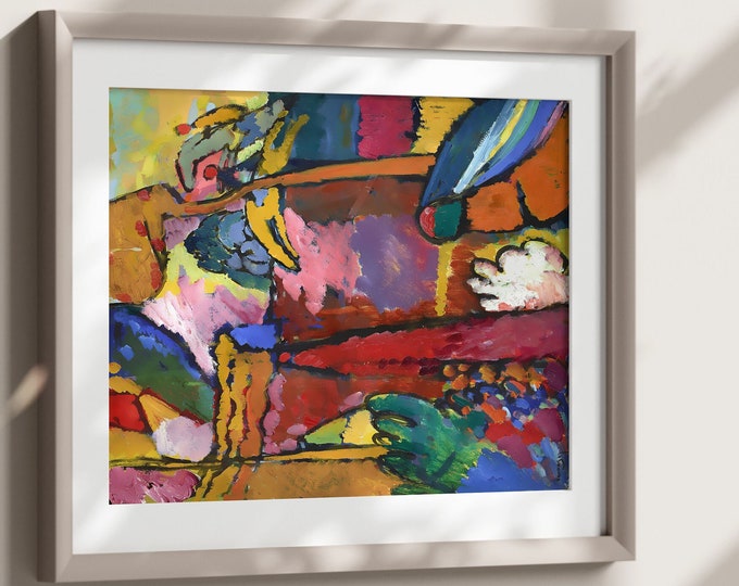 Wassily Kandinsky Print  Study for Improvisation 1910 - Abstract Modern Wall Art Retro Fine Art Decor