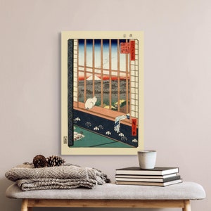 Arrozales de Asakusa y Festival de Torinomachi 1857 - Arte del período Edo Impresión japonesa Ukiyo-e Impresión en madera de pared asiática