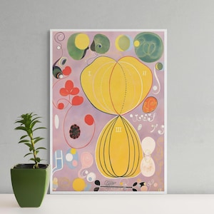 Lámina artística de Hilma af Klint, Los diez más grandes, n.º 7, Edad adulta, 1907, Decoración de pared premium