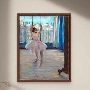 Edgar Degas Bailarina frente a la ventana 1875 Impresión artística Póster de ballet Póster de Degas Arte mural de Degas Arte mural de ballet Póster vintage nuevo