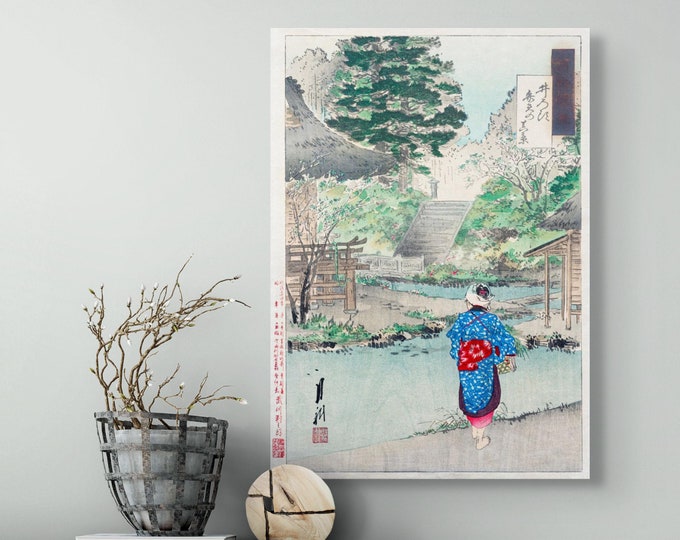 True View of Benten Ogata Gekko Art Print - Japanese Prints Ukiyoe Poster Japan Wall Art Japanese Decor Vintage Japanese Wall Art