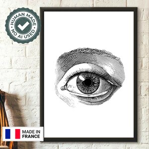 Vintage Anatomy Print - Medical Decor Human Anatomy Poster Anatomical Eye Print Medical Wall Art Birthday Gift Idea - Living Room Prints