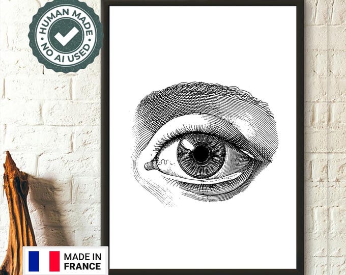 Vintage Anatomy Print - Medical Decor Human Anatomy Poster Anatomical Eye Print Medical Wall Art Birthday Gift Idea - Living Room Prints